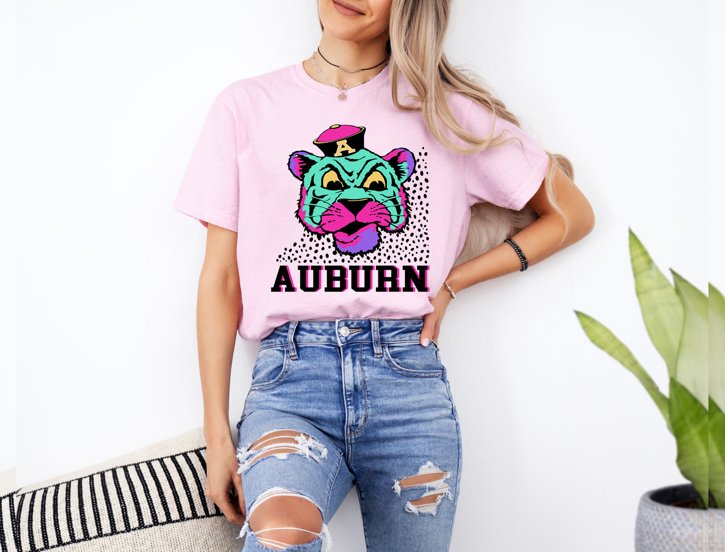 Auburn Neon 90's Short Sleeve