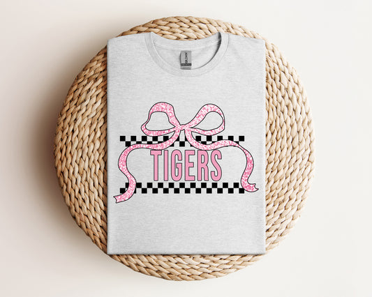 Greenville/Tigers Checkered Bow