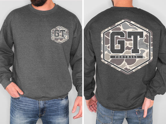 Retro Camo Greenville Tigers Football Sweatshirt