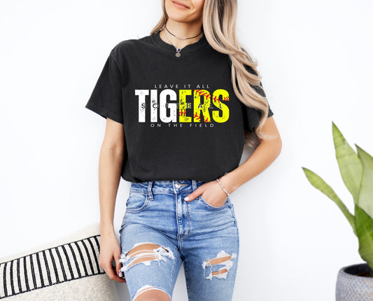 Short Sleeve Leave It Softball Tigers Shirt